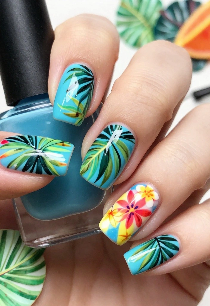 15 Stunning Almond Nail Shape Ideas You Won't Believe Are So Easy! - 8. Tropical Paradise 1
