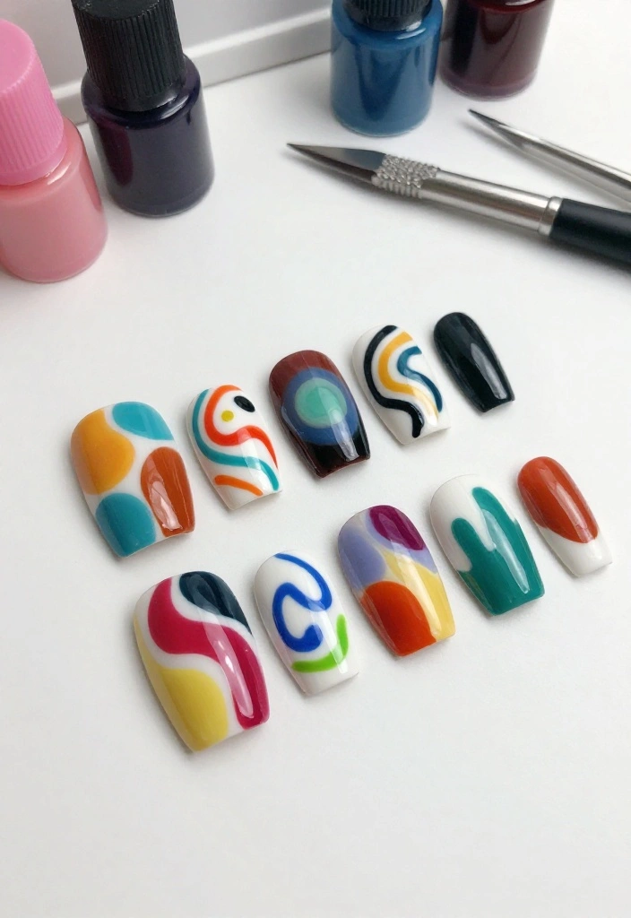 15 Stunning Almond Nail Shape Ideas You Won't Believe Are So Easy! - 9. Abstract Art 1