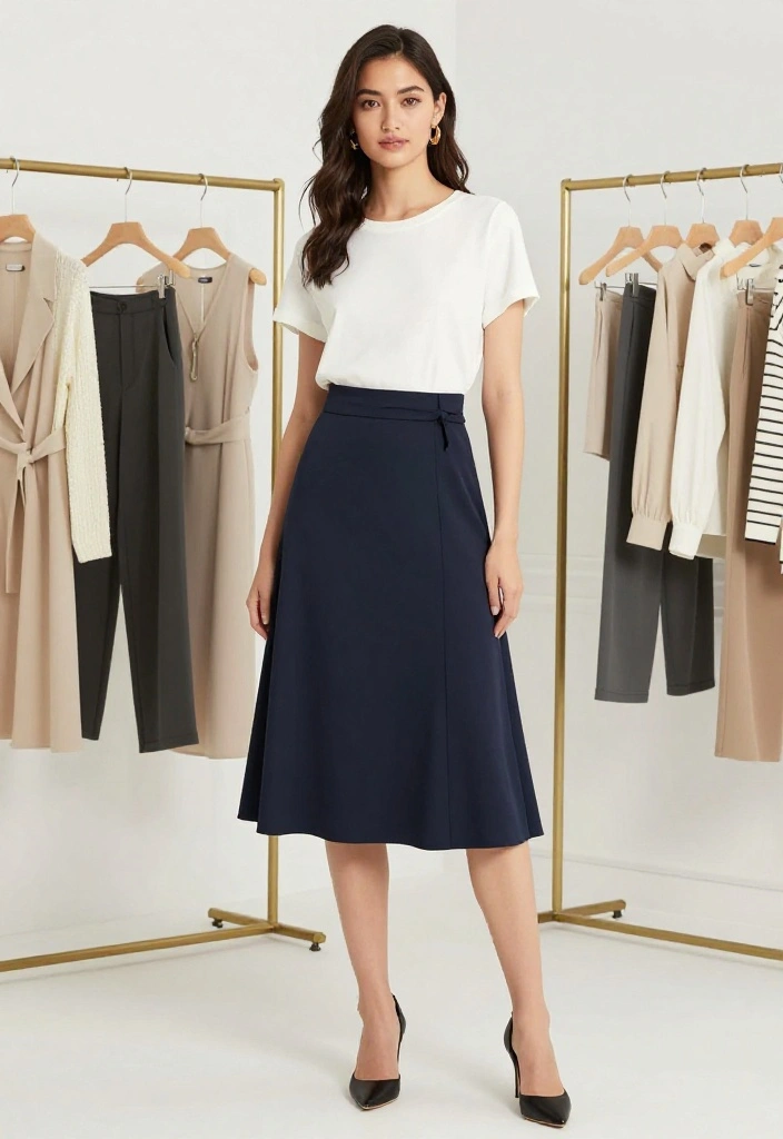 16 Capsule Wardrobe Essentials You Need for a Stress-Free Morning Routine! - 10. Versatile Midi Skirt 1