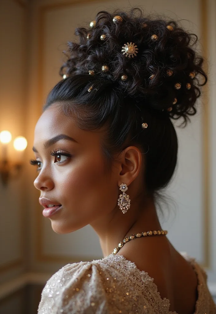 16 Celebrity Bun Hairstyles You Need to Try for Your Next Event (Glam Alert!) - 12. The Gilded Bun 1