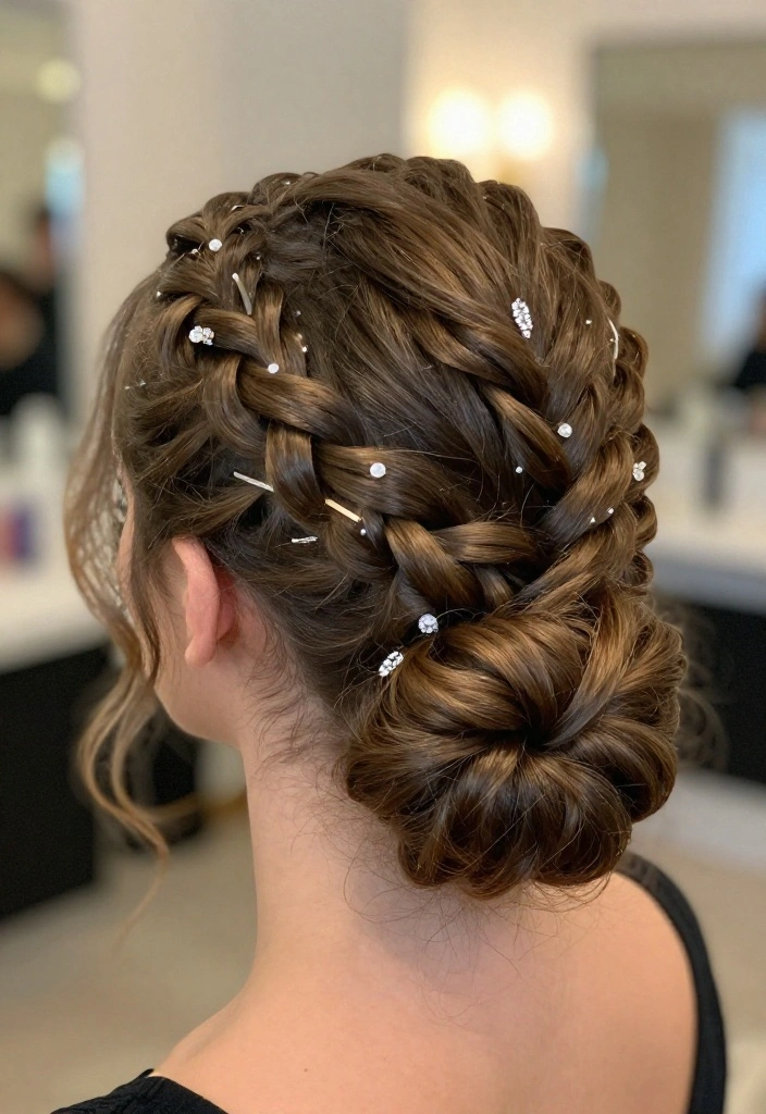 16 Celebrity Bun Hairstyles You Need to Try for Your Next Event (Glam Alert!) - 3. The Braided Bun 1