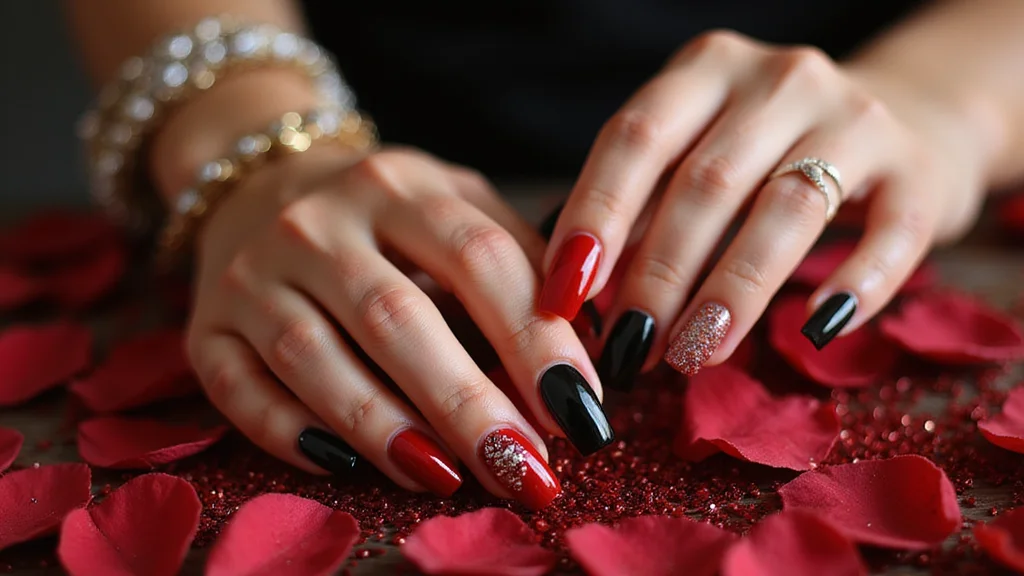 16 Glamorous Red and Black Nails for Your Next Party (Everyone Will Be Asking for Your Secrets!)