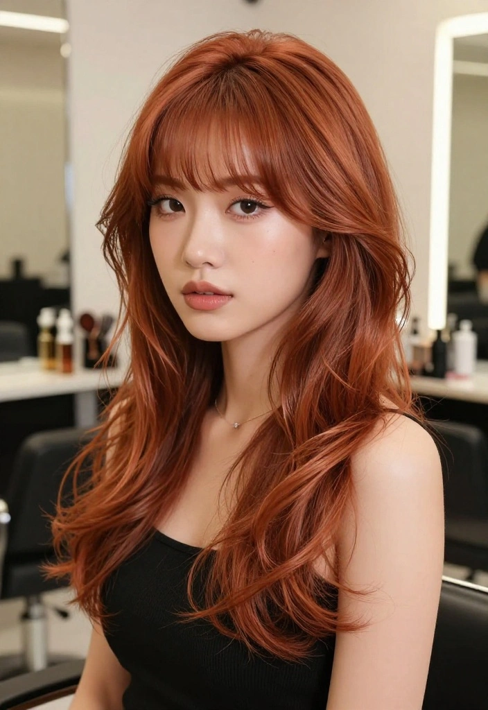 18 Amazing Ways to Style Copper Curtain Bangs (Your Friends Will Be Jealous!) - 10. Glamorous Updo 1