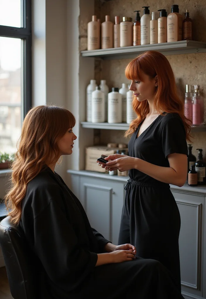 18 Amazing Ways to Style Copper Curtain Bangs (Your Friends Will Be Jealous!) - 14. Professional Styling Tips 1