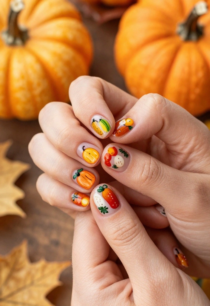 20 Stunning Fall Nail Art Designs That Will Make Your Friends Jealous (You Won't Believe #12!) - 10. Harvest Festival 1