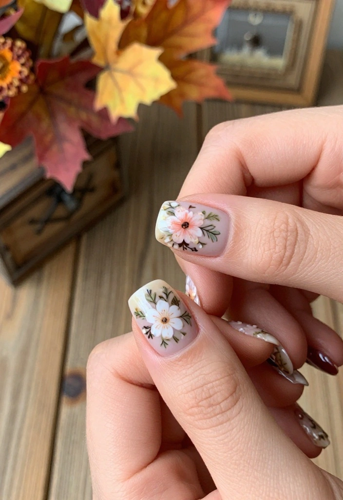 20 Stunning Fall Nail Art Designs That Will Make Your Friends Jealous (You Won't Believe #12!) - 14. Vintage Harvest 1