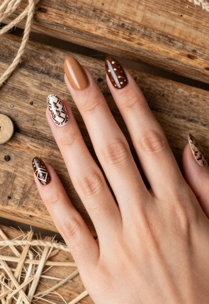 20 Stunning Fall Nail Art Designs That Will Make Your Friends Jealous (You Won't Believe #12!) - 15. Boho Chic 1