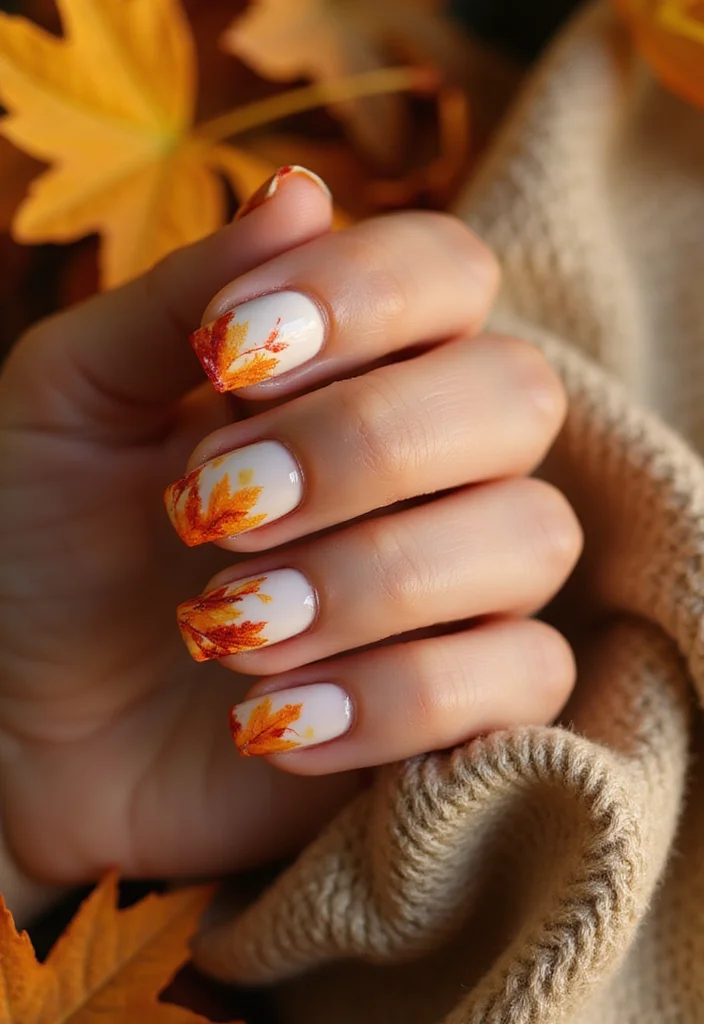 20 Stunning Fall Nail Art Designs That Will Make Your Friends Jealous (You Won't Believe #12!) - 18. Autumn Breeze 1
