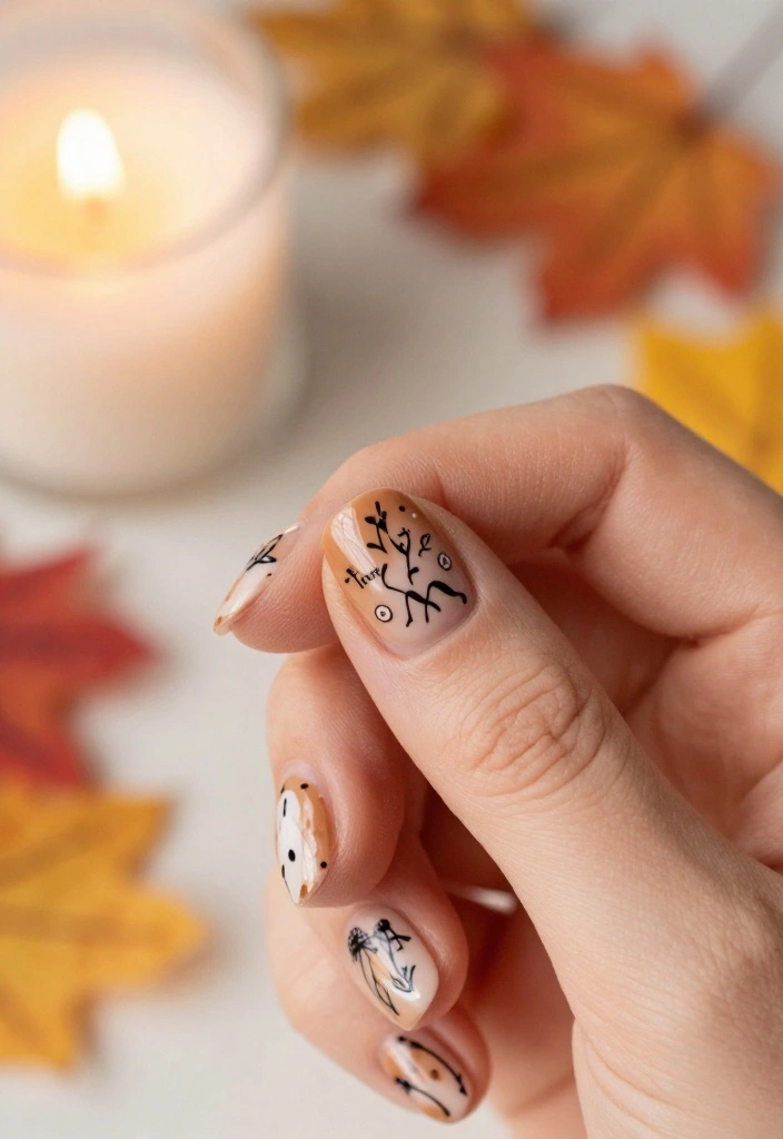 20 Stunning Fall Nail Art Designs That Will Make Your Friends Jealous (You Won't Believe #12!) - 19. Thankful Thoughts 1