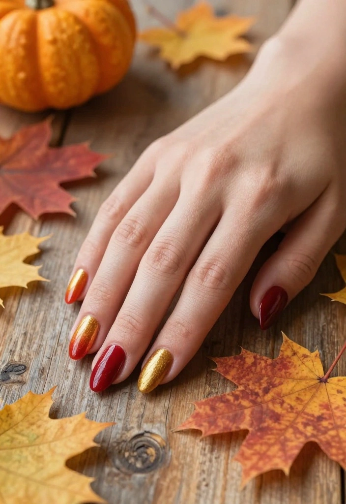 20 Stunning Fall Nail Art Designs That Will Make Your Friends Jealous (You Won't Believe #12!) - 4. Autumn Ombre 1