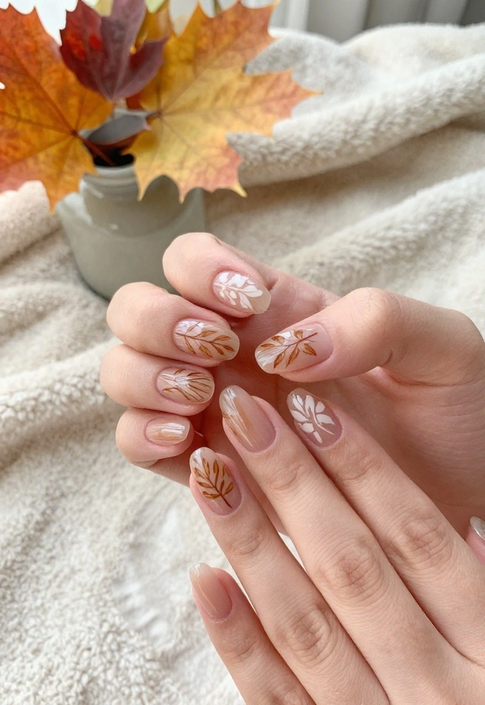 20 Stunning Fall Nail Art Designs That Will Make Your Friends Jealous (You Won't Believe #12!) - 5. Leafy Elegance 1