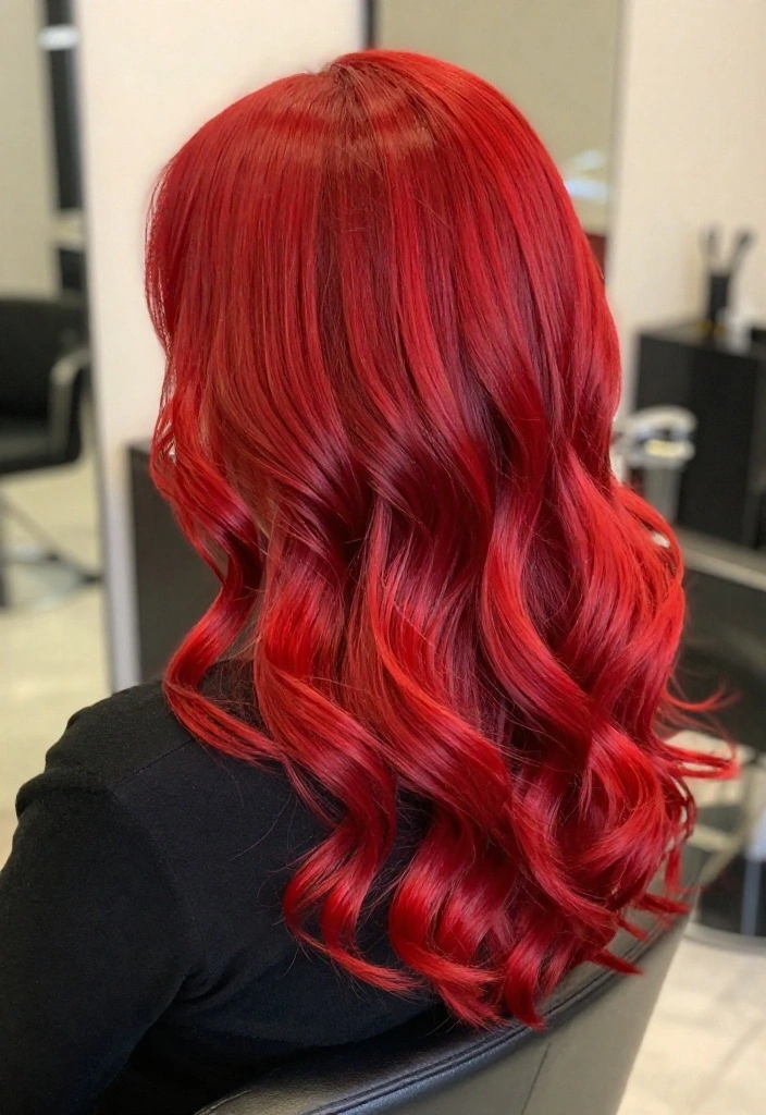 20 Vibrant Hair Tint Ideas That Will Transform Your Look Instantly! - 10. Candy Apple Red 1