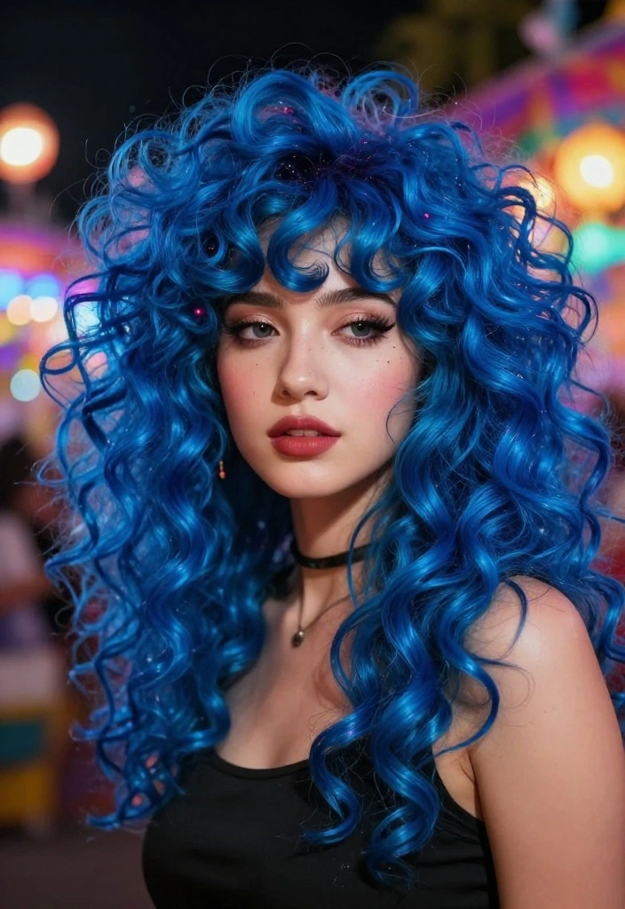 20 Vibrant Hair Tint Ideas That Will Transform Your Look Instantly! - 11. Cosmic Blue 1