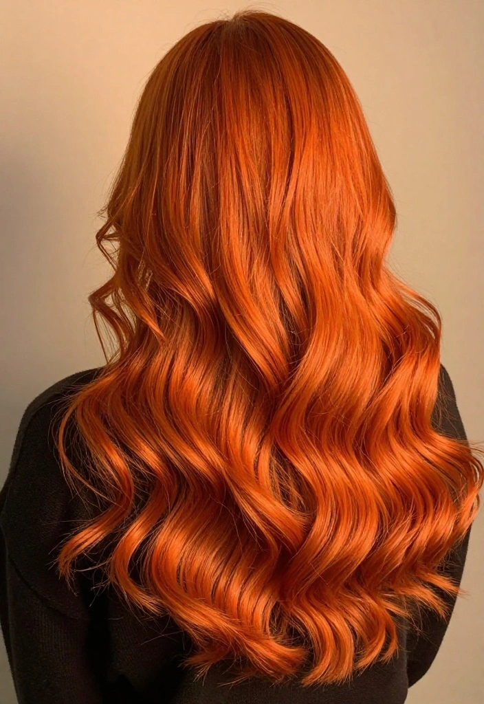 20 Vibrant Hair Tint Ideas That Will Transform Your Look Instantly! - 13. Sunset Orange 1