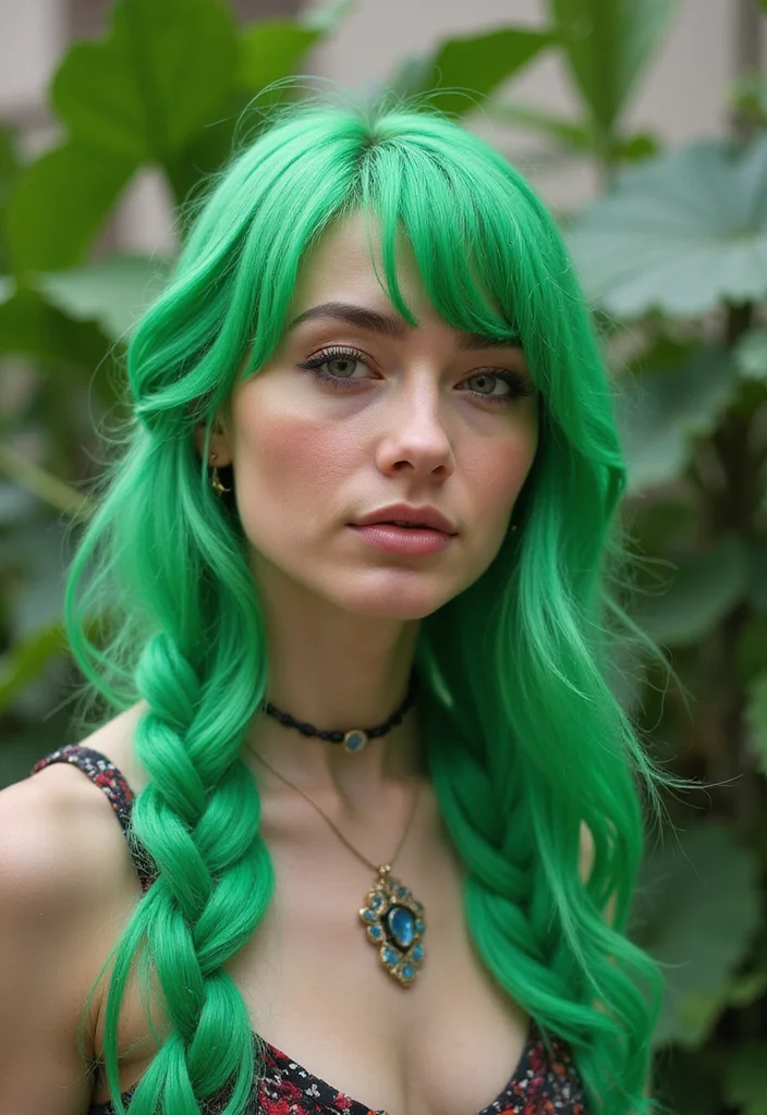 20 Vibrant Hair Tint Ideas That Will Transform Your Look Instantly! - 5. Bold Green 1