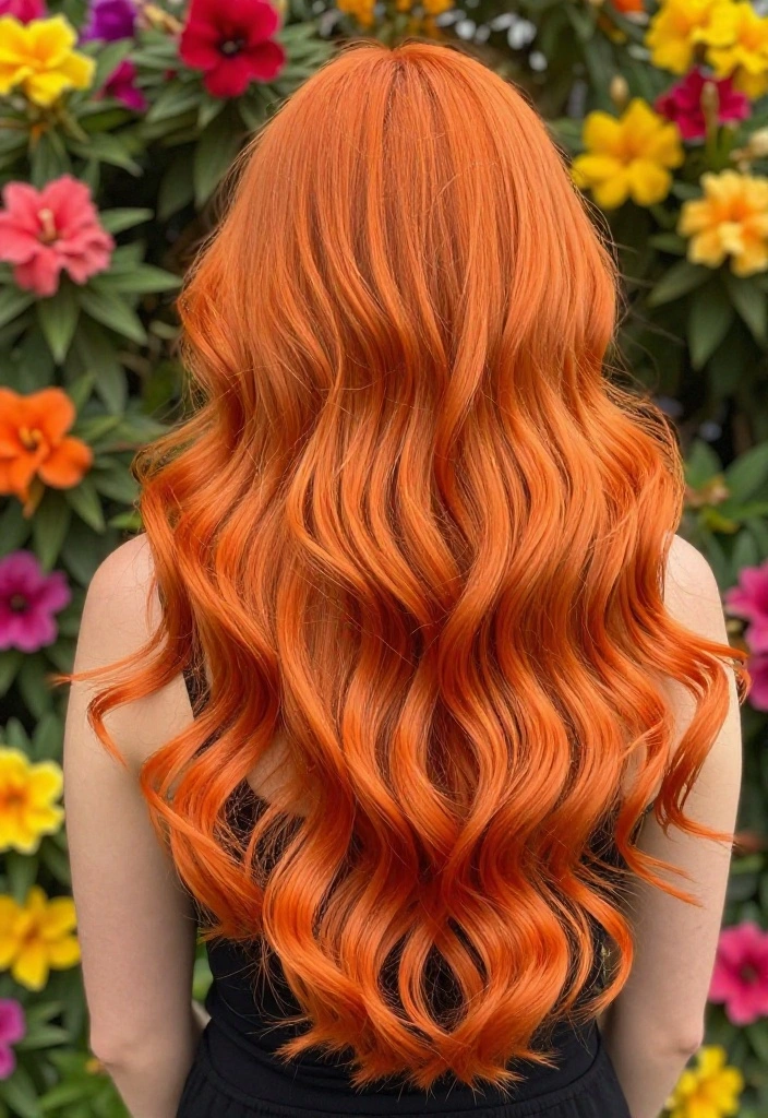 20 Vibrant Hair Tint Ideas That Will Transform Your Look Instantly! - 8. Fierce Orange 1