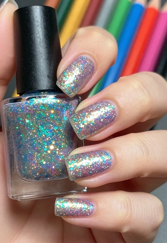 10 Back to School Nail Inspo Ideas to Make Your Friends Jealous! - 6. Glitter Bomb 1
