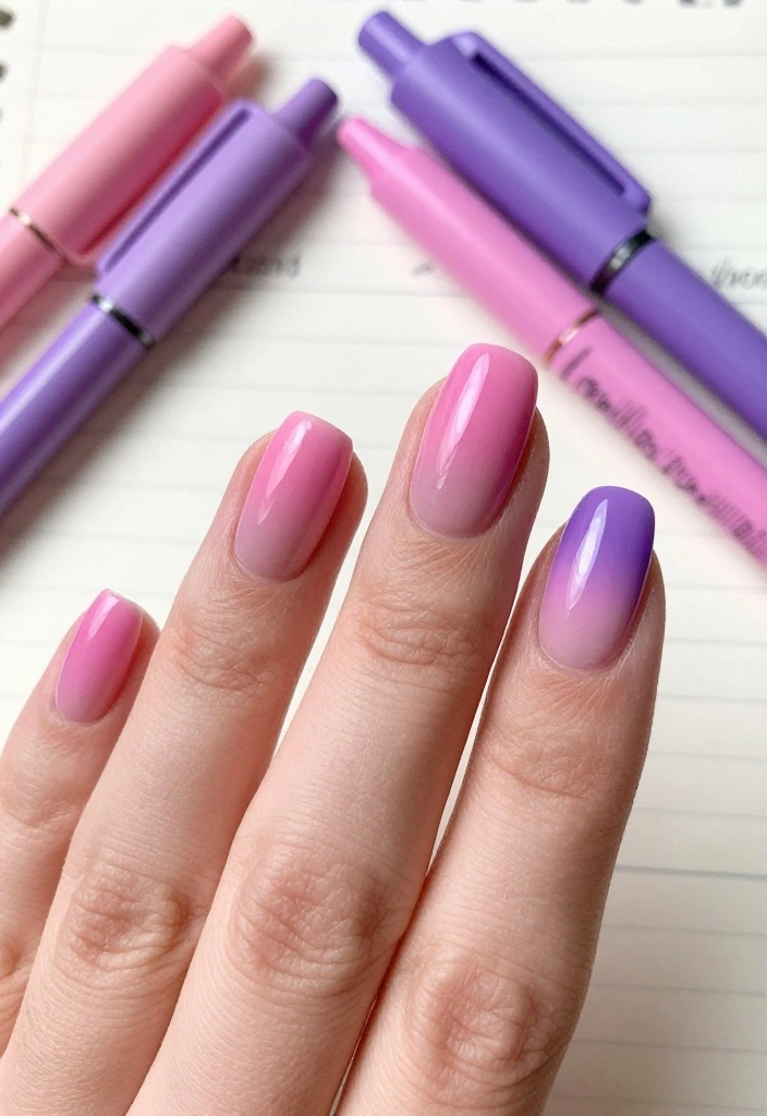 10 Back to School Nail Inspo Ideas to Make Your Friends Jealous! - 7. Ombre Delight 1