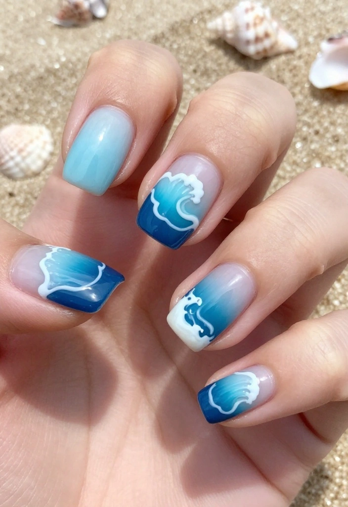 10 Stunning Late Summer Nail Ideas Guaranteed to Turn Heads (Don't Miss #5!) - 2. Ocean Waves 1