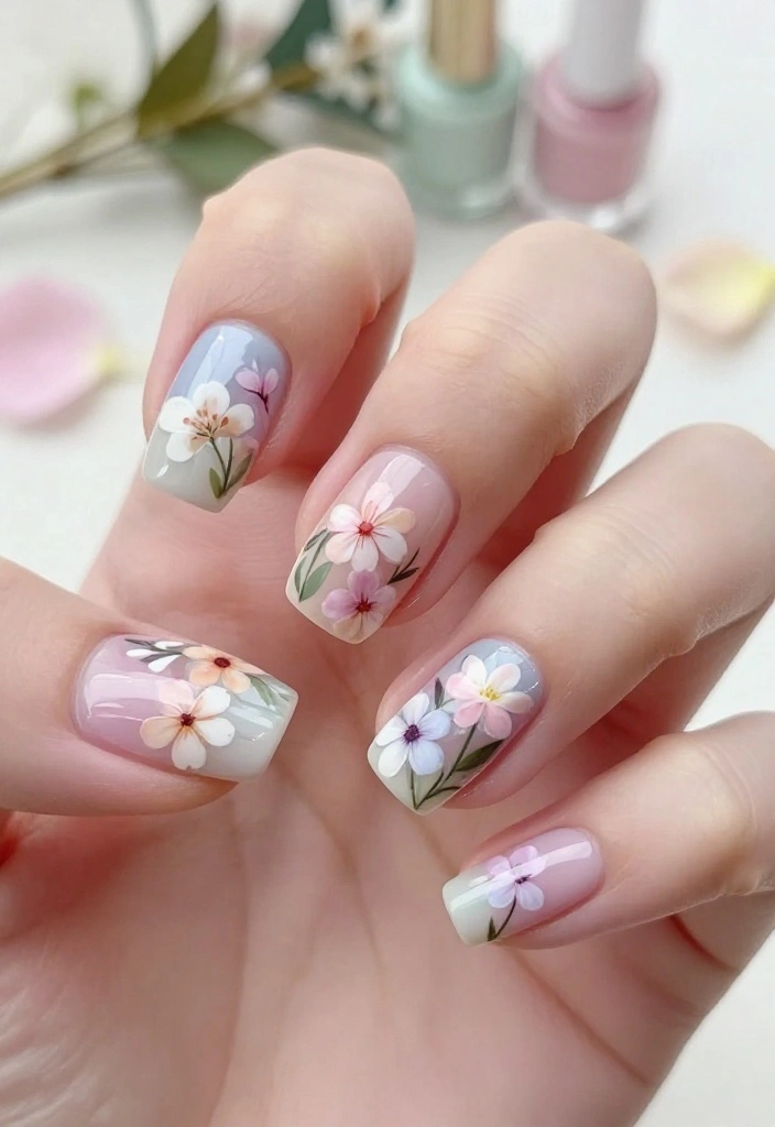 10 Stunning Late Summer Nail Ideas Guaranteed to Turn Heads (Don't Miss #5!) - 3. Floral Fantasy 1