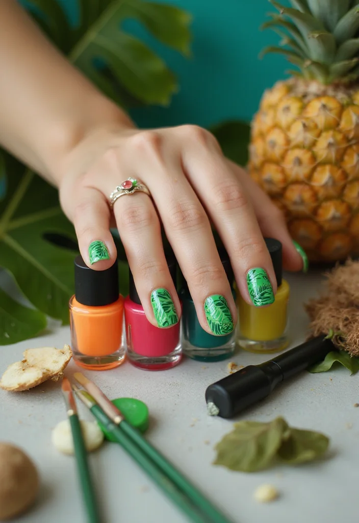 10 Stunning Late Summer Nail Ideas Guaranteed to Turn Heads (Don't Miss #5!) - 5. Tropical Vibes (Don't Miss This One!) 1