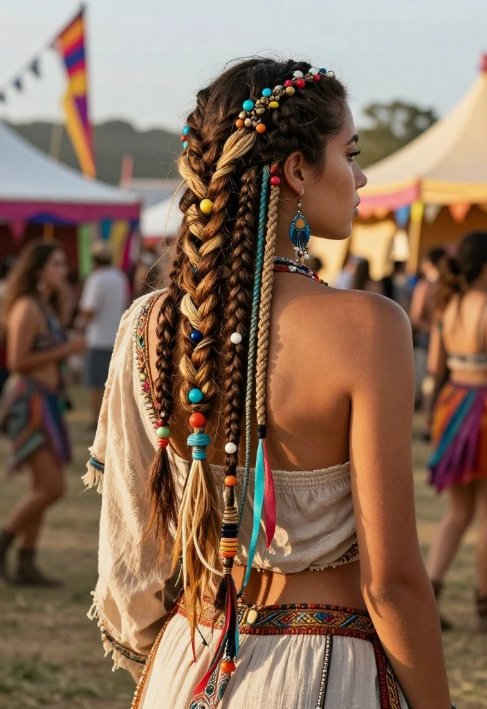 12 Stunning Boho Braids Hairstyles That Will Turn Heads Everywhere (You Won't Believe #5!) - 9. Bohemian Rope Braid 1