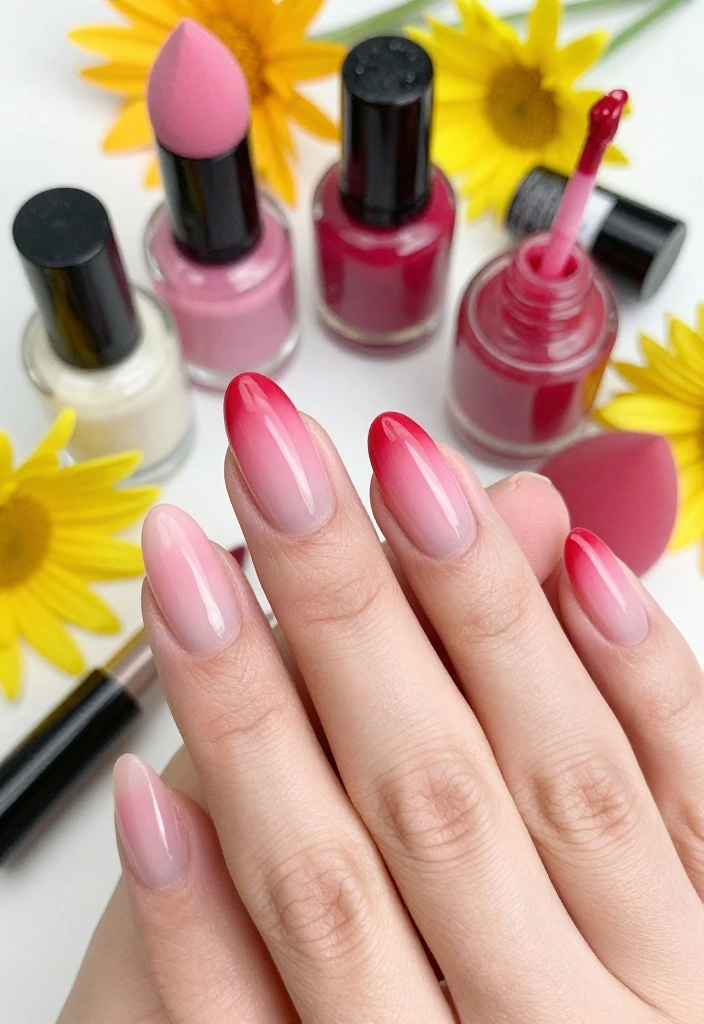 14 Summer-Inspired Reverse French Manicure Ideas You'll Adore! - 13. Ombre Bliss 1