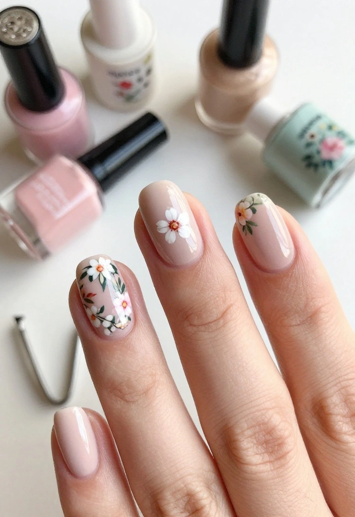 15 Must-Try August Nail Trends for 2026 (You Won't Believe #9!) - 14. Vintage Floral 1