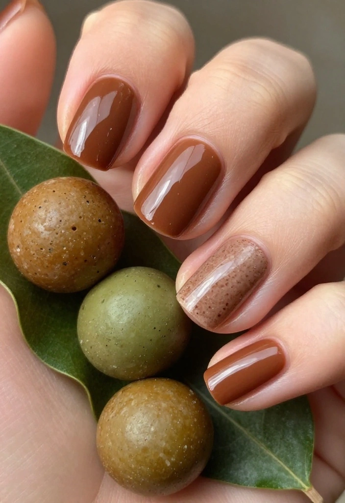15 Must-Try August Nail Trends for 2026 (You Won't Believe #9!) - 5. Earthy Tones 1