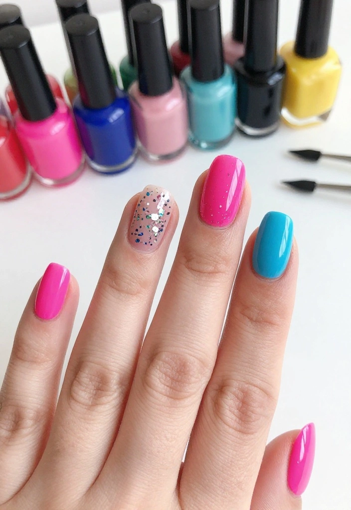 15 Must-Try August Nail Trends for 2026 (You Won't Believe #9!) - 6. Colorful French Tips 1
