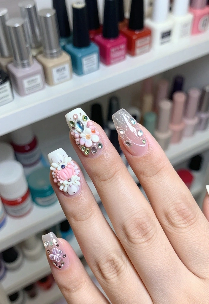 15 Must-Try August Nail Trends for 2026 (You Won't Believe #9!) - 9. 3D Nail Art 1