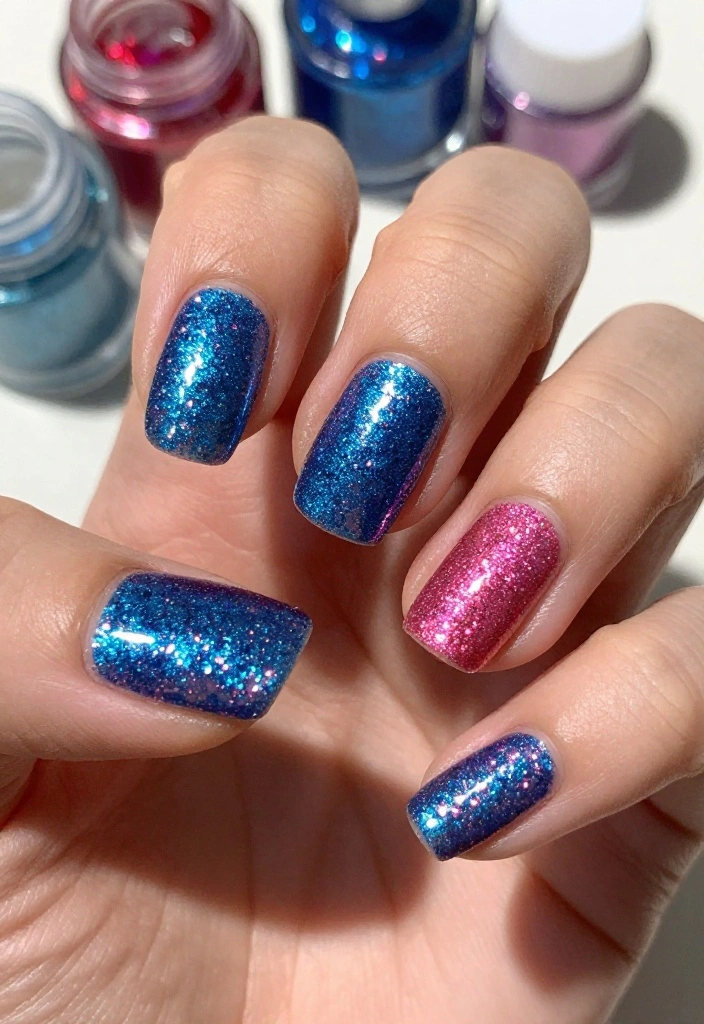 15 Stunning August Nails Ideas for 2026 That'll Make You Book Your Next Mani Right Now! - 7. Sparkling Glitter 1