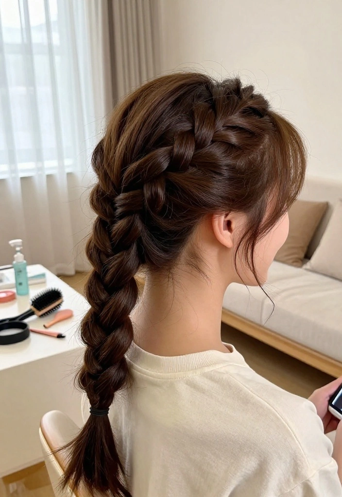 15 Stylish Back to School Hairstyles You Can Master with Simple Tutorials! - 14. Twisted Braid Bun 1