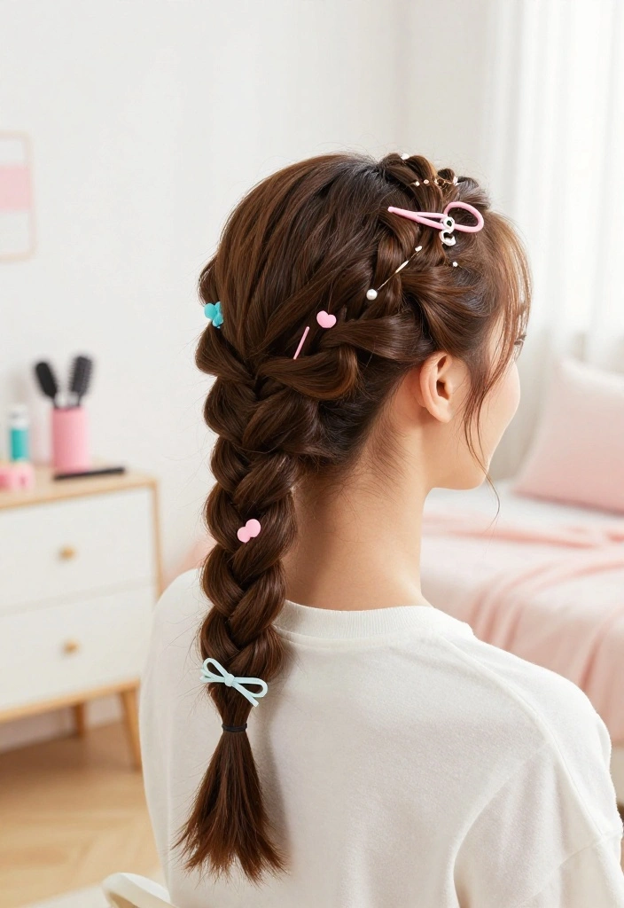 15 Stylish Back to School Hairstyles You Can Master with Simple Tutorials! - 15. Braid and Bun Combo 1