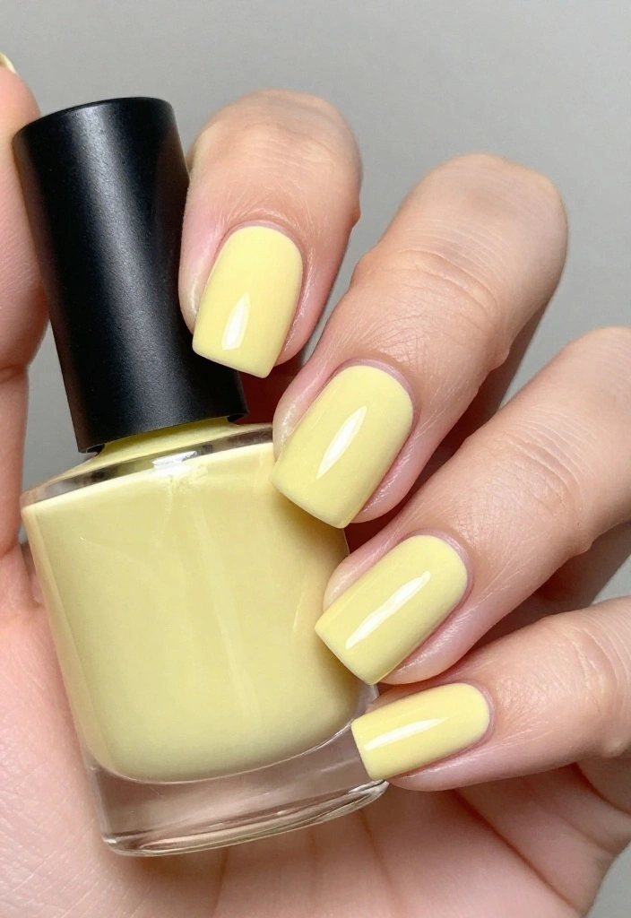 17 Butter Yellow Manicure Ideas That Are Perfect for Any Occasion (Don't Miss #9!) - 1. Classic Butter Yellow 1
