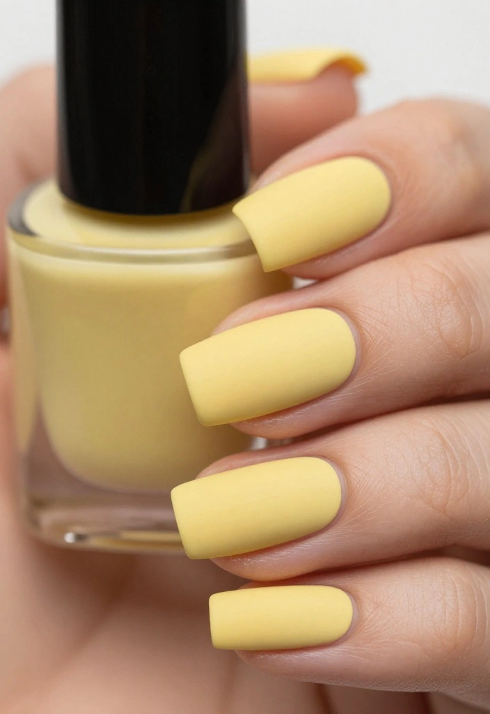 17 Butter Yellow Manicure Ideas That Are Perfect for Any Occasion (Don't Miss #9!) - 11. Textured Matte 1